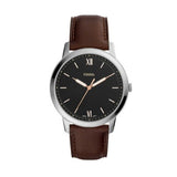  Shop Authentic Fossil The Minimalist 3H Black Dial Brown Leather Strap Watch for Men - FS5464 - Luxxuri