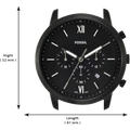 Shop Authentic Fossil Neutra Chronograph Black Dial Black Steel Strap Watch for Men - FS5474 - Luxxuri