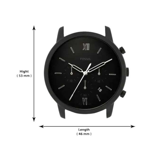  Shop Authentic Fossil Neutra Chronograph Black Dial Black Leather Strap Watch for Men - FS5503 - Luxxuri