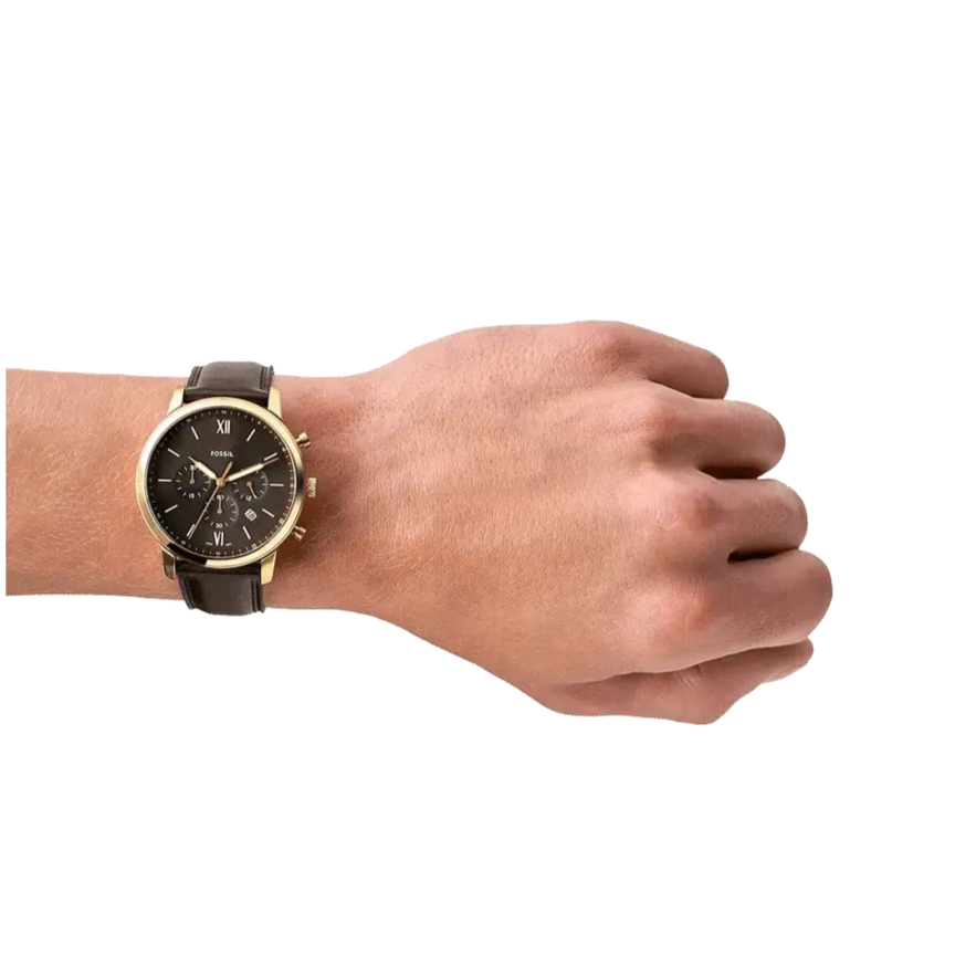  Shop Authentic Fossil Neutra Chronograph Brown Dial Brown Leather Strap Watch for Men - FS5763 - Luxxuri