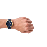  Shop Authentic Fossil Neutra Chronograph Blue Dial Blue Leather Strap Watch for Men - FS5790 - Luxxuri