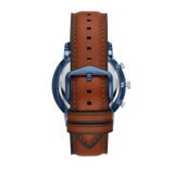  Shop Authentic Fossil Neutra Chronograph Blue Dial Brown Leather Strap Watch for Men - FS5791 - Luxxuri