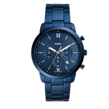  Shop Authentic Fossil Neutra Chronograph Blue Dial Blue Steel Strap Watch for Men - FS5826 - Luxxuri