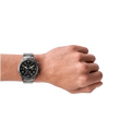 Fossil Retro Pilot Chronograph Black Dial Grey Steel Strap Watch for Men - FS5834