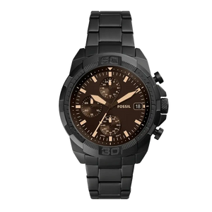  Shop Authentic Fossil Bronson Chronograph Black Dial Black Steel Strap Watch for Men - FS5851 - Luxxuri