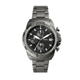  Shop Authentic Fossil Bronson Chronograph Black Dial Grey Steel Strap Watch for Men - FS5852 - Luxxuri
