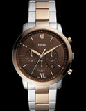  Shop Authentic Fossil Neutra Chronograph Brown Dial Two Tone Steel Strap Watch for Men - FS5869 - Luxxuri