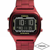  Shop Authentic Fossil Retro Analog-Digital Black Dial Red Steel Strap Watch for Men - FS5897 - Luxxuri