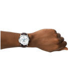  Shop Authentic Fossil Neutra Minimalist Moonphase Silver Dial Brown Leather Strap Watch for Men - FS5905 - Luxxuri