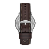  Shop Authentic Fossil Neutra Minimalist Moonphase Silver Dial Brown Leather Strap Watch for Men - FS5905 - Luxxuri