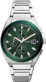  Shop Authentic Fossil Everett Chronograph Green Dial Silver Steel Strap Watch for Men - FS5964 - Luxxuri