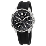 Shop Authentic Fossil Garrett Chronograph Black Dial Black Rubber Strap Watch for Men - FS5624 - Luxxuri