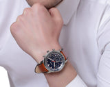  Shop Authentic Fossil Goodwin Chronograph Blue Dial Brown Leather Strap Watch for Men - FS5414 - Luxxuri