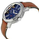  Shop Authentic Fossil Grant Twist Multifunction Blue Dial Brown Leather Strap Watch for Men - ME1161 - Luxxuri