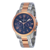  Shop Authentic Fossil Machine Blue Dial Two Tone Steel Strap Watch for Men - FS5037 - Luxxuri