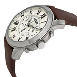  Shop Authentic Fossil Pilot Chronograph White Dial Brown Leather Strap Watch for Men - FS5146 - Luxxuri
