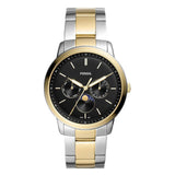  Shop Authentic Fossil Neutra Moonphase Multifunction Black Dial Two Tone Steel Strap Watch for Men - FS5906 - Luxxuri