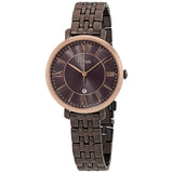  Shop Authentic Fossil Jacqueline Brown Dial Brown Steel Strap Watch for Women - ES4275 - Luxxuri