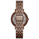  Shop Authentic Fossil Jacqueline Brown Dial Brown Steel Strap Watch for Women - ES4275 - Luxxuri