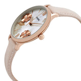  Shop Authentic Fossil Jacqueline Three Hand Mother of Pearl Dial Pink Leather Strap Watch for Women - ES4671 - Luxxuri