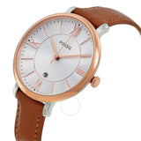  Shop Authentic Fossil Jacqueline White Dial Brown Leather Strap Watch for Women - ES3842 - Luxxuri