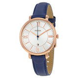  Shop Authentic Fossil Jacqueline White Dial Blue Leather Strap Watch for Women - ES3843 - Luxxuri