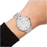  Shop Authentic Fossil Jacqueline White Dial Silver Steel Strap Watch for Women - ES3433 - Luxxuri
