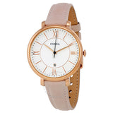  Shop Authentic Fossil Jacqueline White Dial Pink Leather Strap Watch for Women - ES3988 - Luxxuri