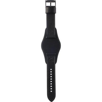 Fossil Nate Chronograph Black Dial Black Leather Strap Watch for Men - JR1510