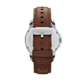 Fossil Grant Twist Multi-Function White Dial Brown Leather Strap Watch for Men - ME1144