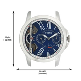  Shop Authentic Fossil Grant Twist Multifunction Blue Dial Brown Leather Strap Watch for Men - ME1161 - Luxxuri