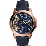  Shop Authentic Fossil Grant Twist Multifunction Blue Dial Blue Leather Strap Watch for Men - ME1162 - Luxxuri