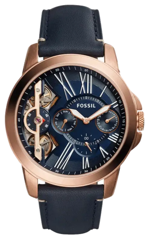  Shop Authentic Fossil Grant Twist Multifunction Blue Dial Blue Leather Strap Watch for Men - ME1162 - Luxxuri