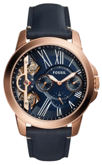  Shop Authentic Fossil Grant Twist Multifunction Blue Dial Blue Leather Strap Watch for Men - ME1162 - Luxxuri