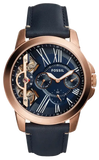  Shop Authentic Fossil Grant Twist Multifunction Blue Dial Blue Leather Strap Watch for Men - ME1162 - Luxxuri