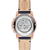  Shop Authentic Fossil Grant Automatic Blue Dial Blue Leather Strap Watch for Men - ME3029 - Luxxuri