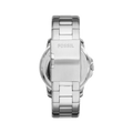 Fossil Grant Skeleton Black Dial Silver Steel Strap Watch for Men - ME3055