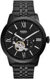  Shop Authentic Fossil Townsman Multi Function Mechanical Black Dial Black Steel Strap Watch for Men - ME3062 - Luxxuri