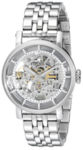 Fossil Boyfriend Automatic Skeleton Silver Dial Silver Steel Strap Watch for Women - ME3067