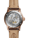  Shop Authentic Fossil Townsman Automatic Skeleton White Dial Brown Leather Strap Watch for Men - ME3078 - Luxxuri