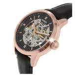  Shop Authentic Fossil Townsman Automatic Skeleton Black Dial Black Leather Strap Watch for Men - ME3084 - Luxxuri
