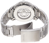  Shop Authentic Fossil Grant Automatic Skeleton Black Dial Silver Steel Strap Watch for Men - ME3103 - Luxxuri