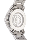  Shop Authentic Fossil Grant Automatic Skeleton Black Dial Silver Steel Strap Watch for Men - ME3103 - Luxxuri