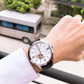  Shop Authentic Fossil Townsman Automatic White Dial Black Leather Strap Watch for Men - ME3104 - Luxxuri