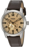  Shop Authentic Fossil Pilot 54 Automatic Cream Dial Brown Leather Strap Watch for Men - ME3119 - Luxxuri