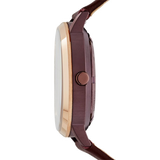  Shop Authentic Fossil Vintage Muse Automatic Skeleton Maroon Dial Maroon Leather Strap Watch for Women - ME3137 - Luxxuri