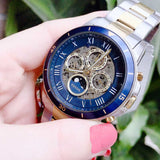  Shop Authentic Fossil Grant Sport Automatic Skeleton Blue Dial Two Tone Steel Strap Watch for Men - ME3141 - Luxxuri