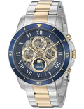 Fossil Grant Sport Automatic Skeleton Blue Dial Two Tone Steel Strap Watch for Men - ME3141