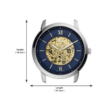  Shop Authentic Fossil Neutra Automatic Luggage Skeleton Blue Dial Brown Leather Strap Watch for Men - ME3160 - Luxxuri