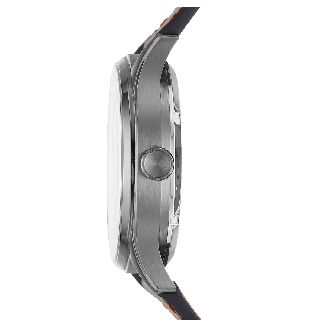  Shop Authentic Fossil Forrester Automatic Skeleton Grey Dial Brown Leather Strap Watch for Men - ME3178 - Luxxuri